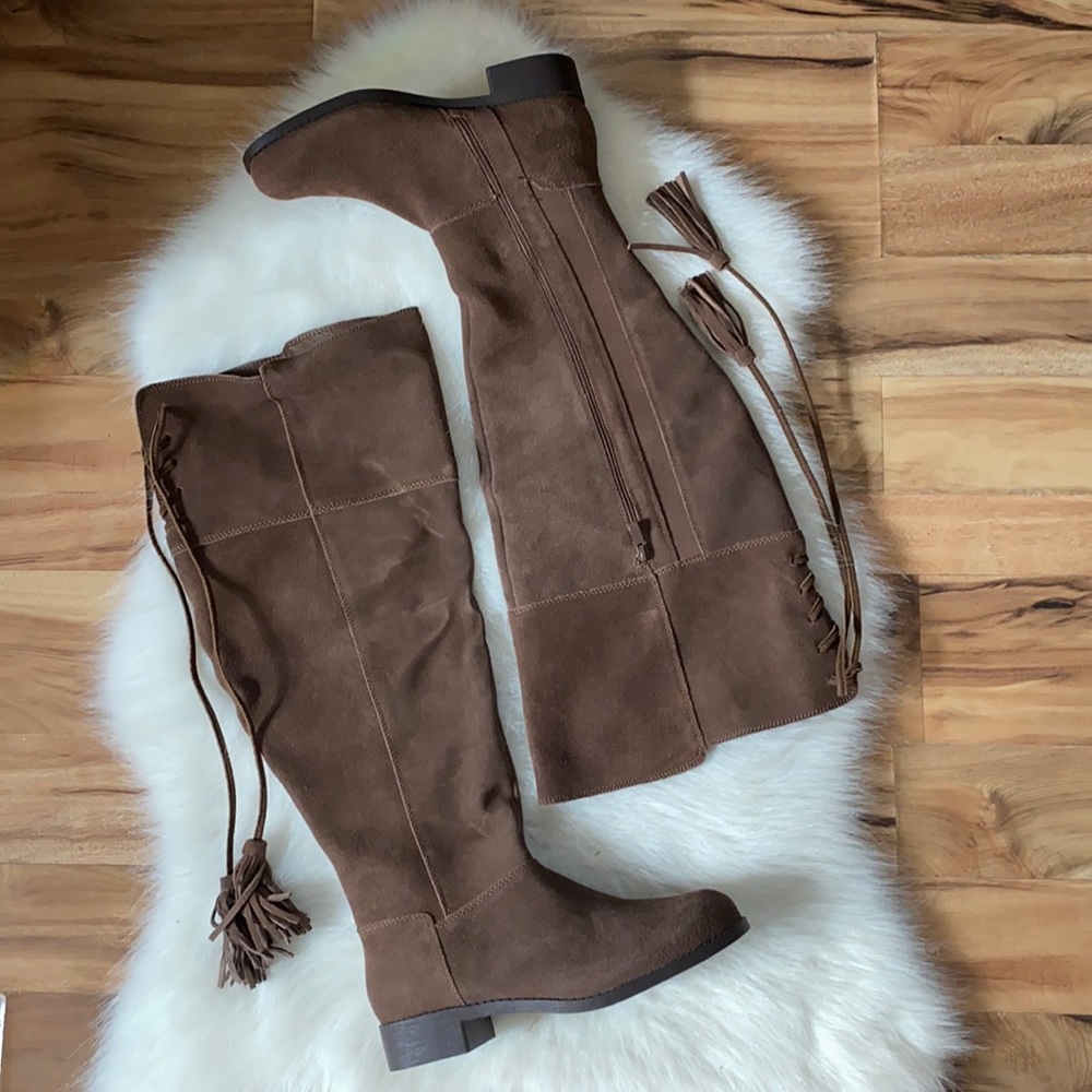 Wide calf over the knee otk genuine suede boots from torrid